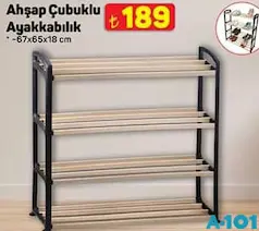AHŞAP ÇUBUKLU AYAKKABILIK 67X65X18 CM AHŞAP ÇUBUKLU AYAKKABILIK 67X65X18 CM